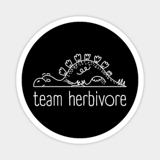 Team Herbivore, Funny Vegan, Cute Vegetarianism T-Shirt Magnet